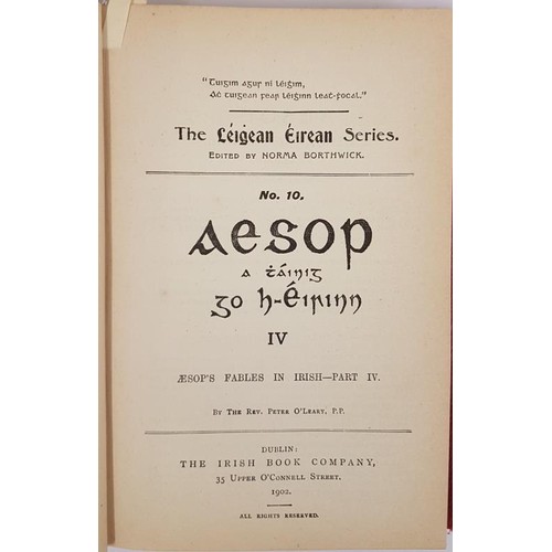 74 - [illustrated by Jack B. Yeats etc]. Leighean Eireann Series edited by Norma Borthwick. Aesop a Thain... 