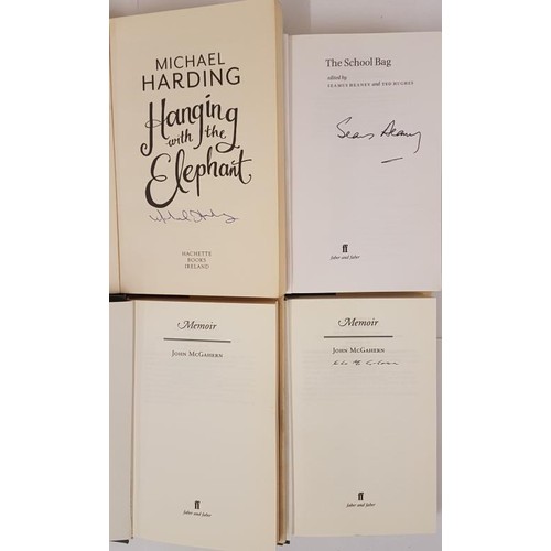 90 - The School Bag 1st Edition PB edited by Seamus Heaney SIGNED; Hanging with the Elephant by Michael H... 