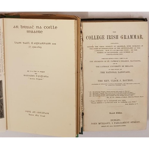 97 - Rev. Ulick Bourke. President St. Jarlath's College, Tuam. The College Irish Grammar 1862. Original g... 