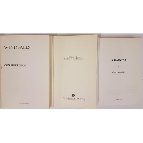 102 - Con Houlihan; – 3 titles. First Editions. Con Houlihan 1. Windfalls – 1996 2. In So Many... 