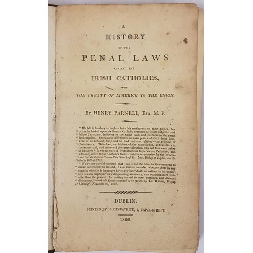 103 - History of the Penal Laws Against the Irish Catholics Henry Parnell 1808