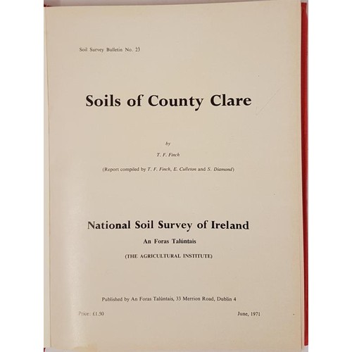 156 - Finch, T. F. Soils of Co Clare (Nat Soil Survey by An Foras Taluntais) h/b, maps, 1971