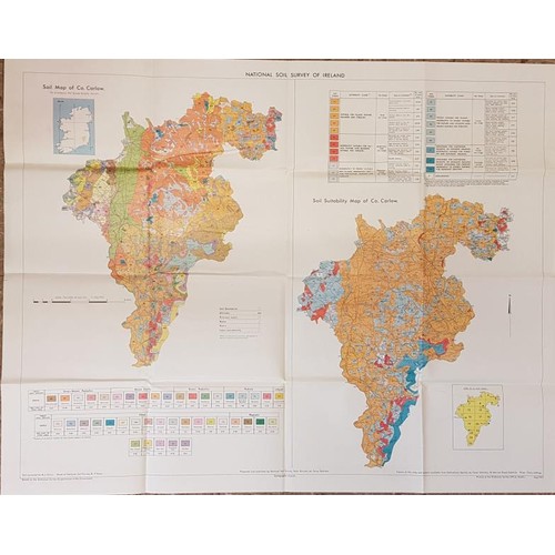 157 - Soils of County Kildare. 1970; Soils of County Carlow. 1967 and Soils of County Offaly. 2003. Foldin... 