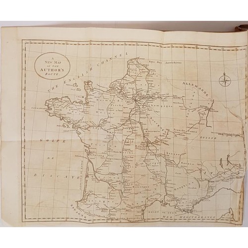 327 - Arthur Young. Travels During 1787/1789 in the Kingdom of France. 1792. 1st. 2 folding maps. Calf.