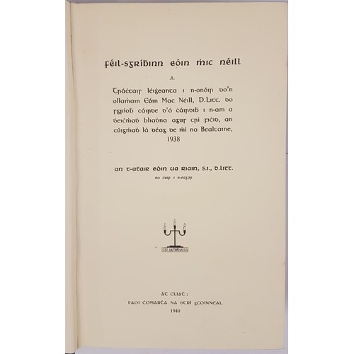 617 - Reverend Ryan, J. S.. Féil-Sgríbhinn Eóin Mhic Néill, Essays and Studies... 