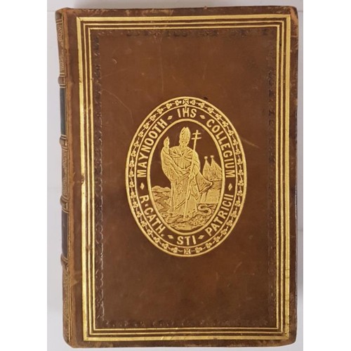 17 - Rev. Patrick Murray. Essays. Dublin 1850. 2 volumes in 1. Fine binding with gilt oval Maynooth Colle... 