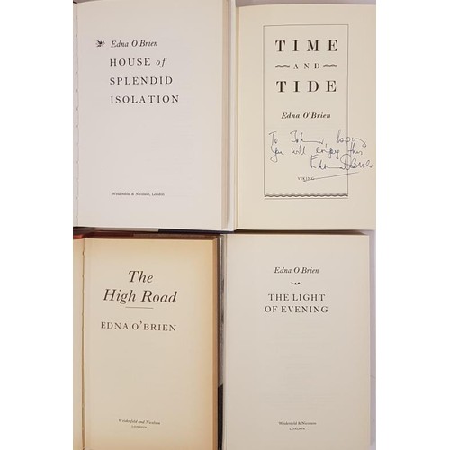 27 - Edna O’Brien, Time and Tide, 1992, Viking, signed by author, 1st edition, 1st printing, hardba... 