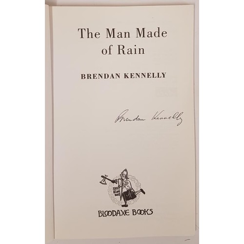 53 - Brendan Kennelly, The Man made of Rain, 1998, Bloodaxe Books, signed by author, 1st edition, 1st pri... 