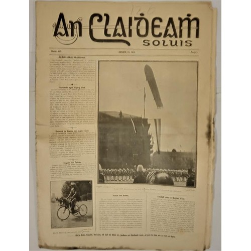 69 - An Claidheamh Soluis (Jan 31 1914) the newspaper of the Gaelic League with photo of one of the last ... 