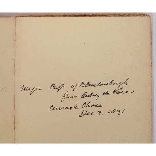 121 - Aubrey De Vere - St Peter's Chains or Rome & The Italian Revolution, 1888. Signed and Inscribed ... 