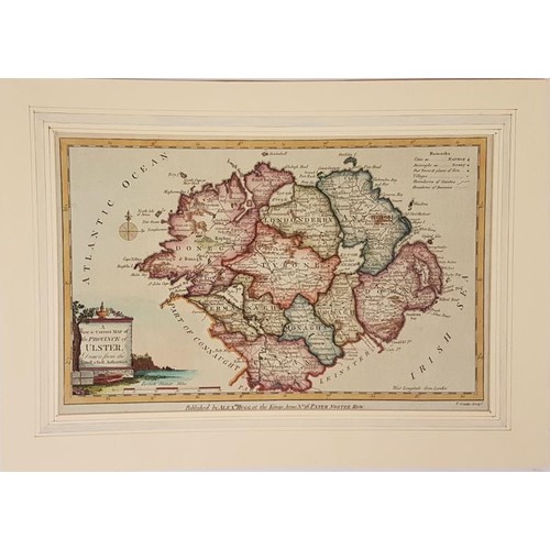 145 - A New And Correct Map of the Province of Ulster, drawn from the latest and best authorities. Hand co... 