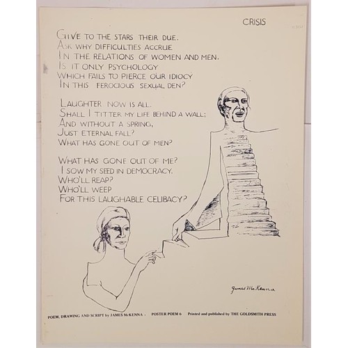 149 - James McKenna – CRISIS, Produced in 1974. A limited edition broadside produced by Goldsmith Pr... 