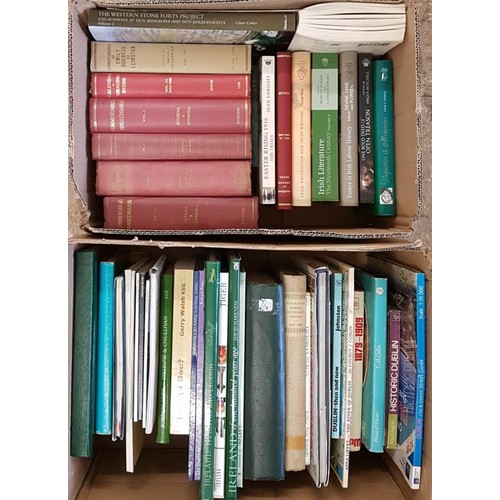 157 - 2 boxes of Irish interest books. Local history, landscape, source books etc. some rare items