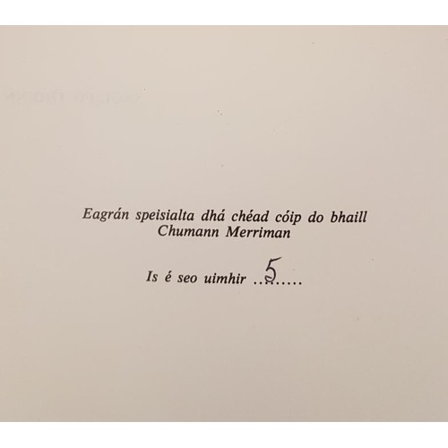 179 - Sean O Tuama - Saol Fo Thoinn, 1978. First Edition, First Printing A limited edition one of 200 copi... 