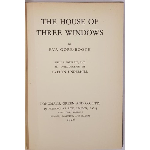 196 - Eva Gore-Booth. The House of Three Windows. 1926. 1st Manuscript poem on end paper, possibly by auth... 