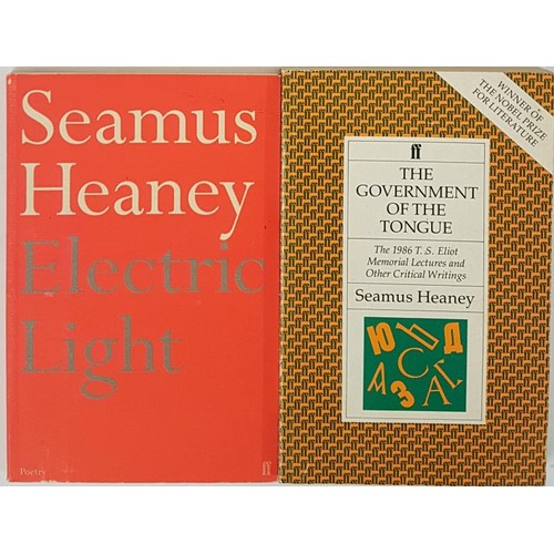 201 - Seamus Heaney. Electric Light. 2001 and S. Heaney. The Government of the Tongue. 1989. 2 first edtio... 