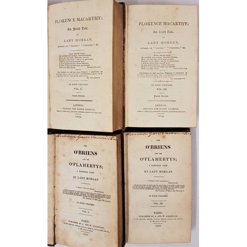 202 - The O'Brien's And The O'Flahertys; a National Tale by Lady Morgan. Paris: A. & W. Galignani. 182... 