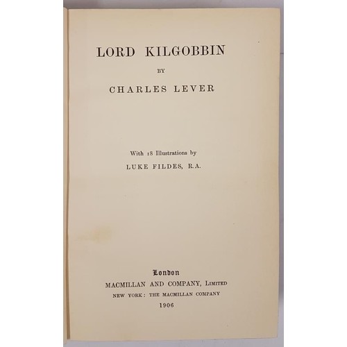 218 - Charles Lever 1905/1906 . Beautiful binding set of Irish novels in contemporary gilt half calf with ... 