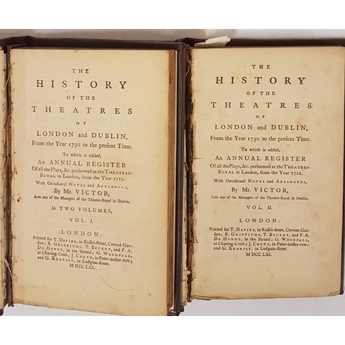 232 - History of the Theatres of London and Dublin Vol 1-2 , Published by Davies, Griffiths et. al., UK, 1... 