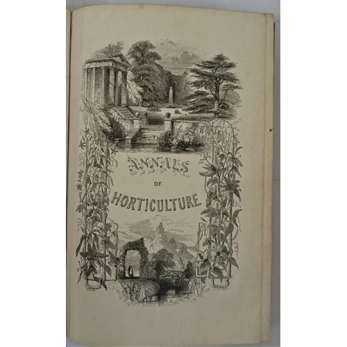 240 - The Gardener- Volume II. III and IV 1843, 1844 and 1846. Quarter bound, cloth, leather, illustrated ... 