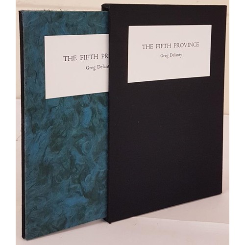 243 - Greg Delanty - The Fifth Province. Traffic Street Press. 2000. One of only 26 lettered copies covere... 