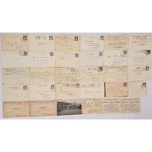 246 - Limerick interest postcard collection. Mostly addressed to Fitt’s auctioneers re cattle sales,... 