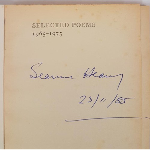 247 - Seamus Heaney. Selected Poems 1965-1975. Signed & dated by Heaney