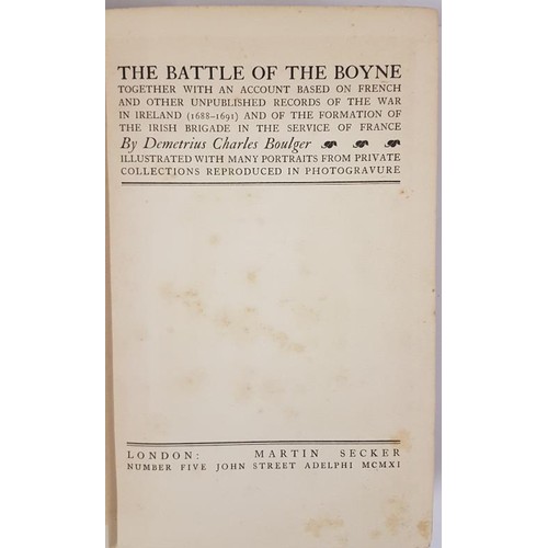 278 - The Battle of the Boyne with Account Based on French and unpublished records of war in Ireland 1688-... 