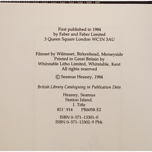 297 - Seamus Heaney. Station Island. 1984. 1st