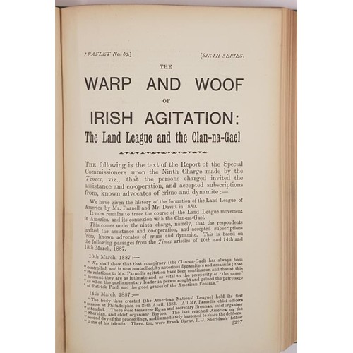 303 - Bound volume of pamphlets relating to the Land War and Repeal. 1893.Meath Election; Tipperary; how N... 