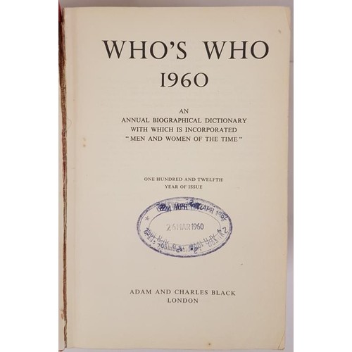 305 - Who's Who 1960: An Annual Biographical Dictionary with which is Incorporated Men and Women of the Ti... 