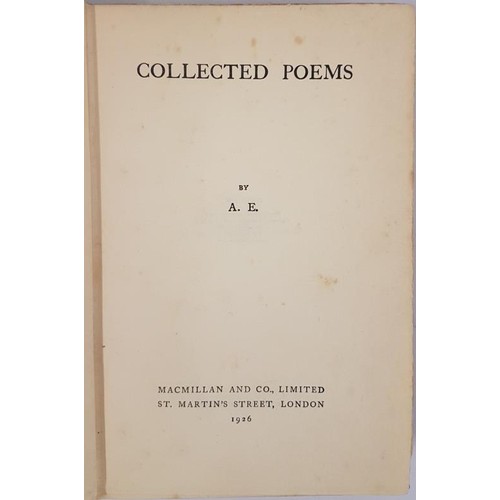 311 - A.E. Collected Poems. 1926. Signed on end paper 