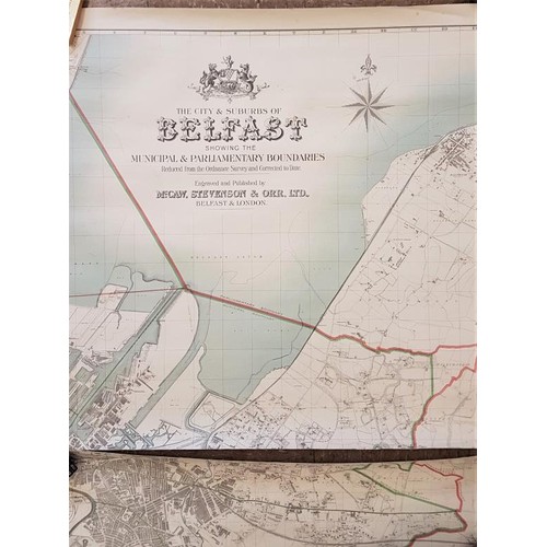 318 - Map, The City & Suburbs of Belfast, engraved & published by McCaw, Stevenson & Orr, Belf... 