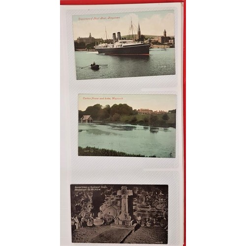 330 - Photoalbum containing 25 mainly black and white post cards of Irish Scenes plus 9 others, C early 20... 