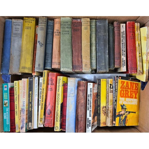 336 - Zane Grey Westerns - a box of c.40 books