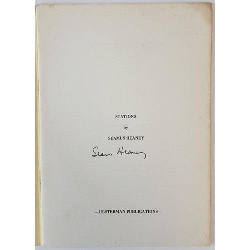 348 - Seamus Heaney; Stations, SIGNED, first edition 1975, Ulsterman Publications (Very Scarce)