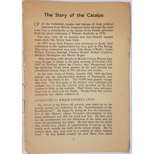 355 - The Story of the Catalpa, and the rescue of the Fenian Prisoners, Joseph Clarke; very rare publicati... 