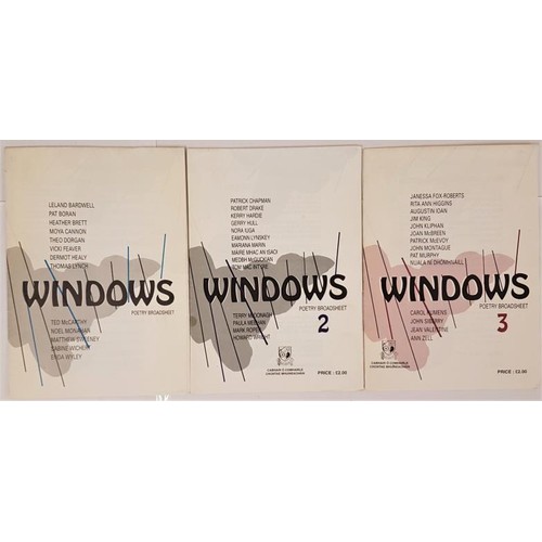 356 - WINDOWS, 1, 2, & 3 – 1993 Brett, Heather, Noel Monahan & Simon D. (editors) Rare set o... 