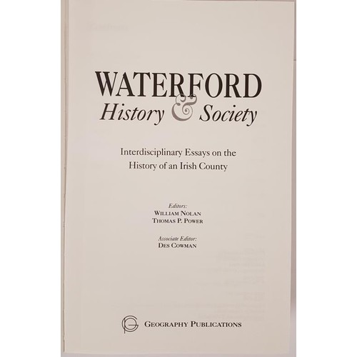 374 - Nolan et Power, Waterford. History and Society, Geog publications, 1992, large 8vo mint copy in dj.