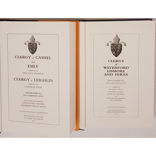 375 - Clergy of Cashel, and Emily; clergy of Leighlin, succession lists, 2012 revised ed; large 8vo, mint ... 