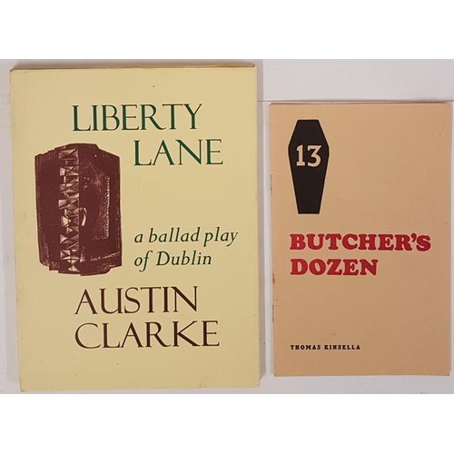 383 - Austin Clarke. Liberty Lane - A Ballad Play of Dublin. Dolmen Press limited edit. Pictorial d.j. Pri... 