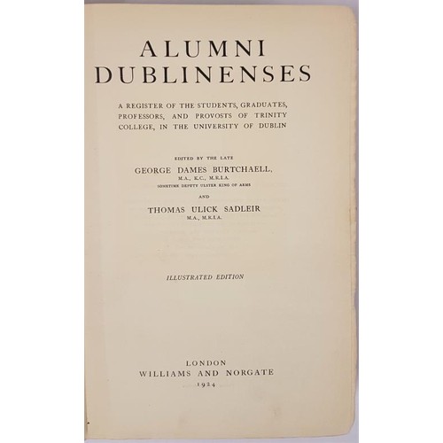 403 - Burtchaell, Sadleir, Alumni Dublinensis…register of students, grads, professors and provosts ... 