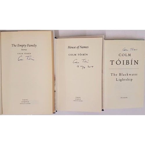 408 - Colm Toibin – House of Names, 2017. Signed and dated by Colm Toibin to the title page on publi... 