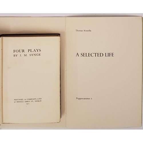 416 - John M. Synge. Four Plays. 1911 Irish b.p. Fine copy in original blue cloth, gilt title and Thomas K... 