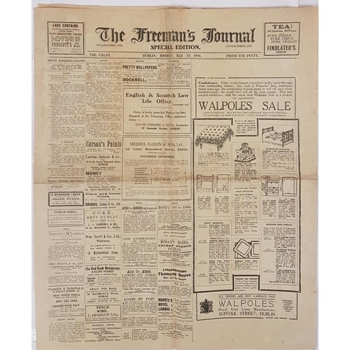 429 - The Freeman’s Journal Special Edition. Monday May 22, 1916. Much reporting on the outcome of t... 