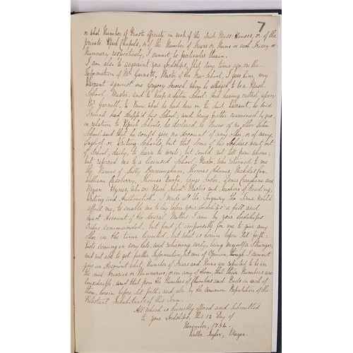 456 - Report on Popery 1731. From Journals of Irish House of Lords. September 1868. 10 foolscap pages, wri... 