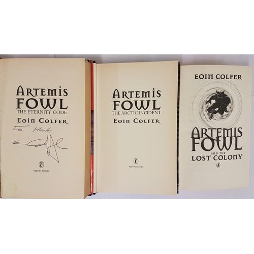 468 - Eoin Colfer, Artemis Fowl - The Eternity Code, 2003, Puffin Books, signed by author, 1st edition, 1s... 