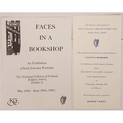 481 - Faces IN A BOOKSHOP - Dawe, Gerald (Intro) 1990. First edition ,First Printing (. From the library o... 