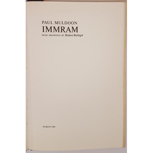 493 - Immram. With Drawings by Robert Ballagh – Paul Muldoon, Robert Ballagh. First edition, first p... 