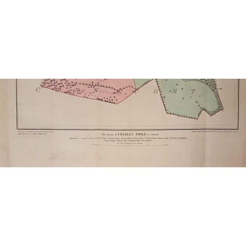 498 - Landed Estates Court, estate of Charles Toole. Very large format attractive coloured map. [1871]. Ba... 